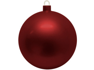 boule de Noël plastique bordeaux Ø 10cm chrome 1 pc.