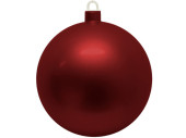 Weihnachtskugel Kunststoff bordeaux Ø 10cm chrome...