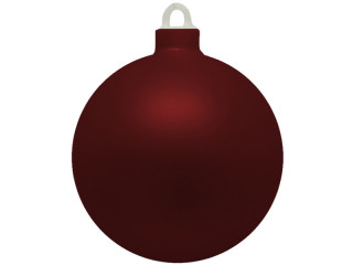 Weihnachtskugel Kunststoff bordeaux Ø 14cm satin 1 Stück
