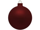 boule de Noël plastique bordeaux Ø 14cm satin...