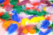 multicolored downy feathers 20g 6-8cm long