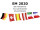 string of flags big "24 nations European championship 2020" fabric