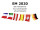 string of flags small "24 nations European championship 2020" fabric