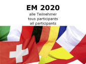 Fahnen/Flaggen-Set "24 Nationen EM 2020" Stoff