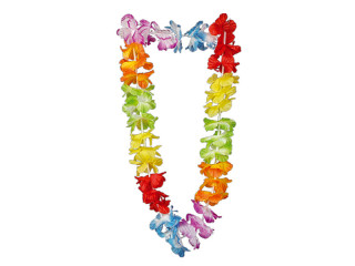collier de fleurs hawaien multicolore