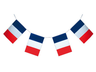 bannière de fanion "France" rouge/blanc/bleu 5m