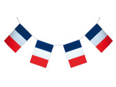 Fahnenkette Frankreich rot/weiss/blau 5m