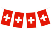 Fahnenkette Schweiz Stoff 5m