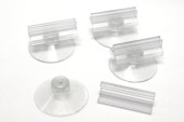 suction cup transparent Ø 40mm with sign holder 6 pieces
