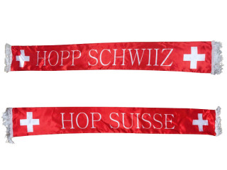 fan scarf "Hopp Schwiiz" satin