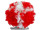 perruque de supporteur "Suisse" rouge/blanc frisé