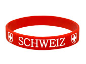 silicone wristband "Switzerland" red-white