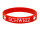bracelet silicone "Switzerland" rouge-blanc