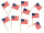 piques de fanion "USA" 50 pcs.