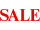 autocollant / lettre tracée "SALE" rouge 19 x 65cm
