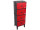 commode "Loftstyle" 4 tiroirs rouge-noir