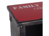 rack 3 shelves "Loftstyle" 1 drawer red-black
