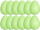eggs medium 17cm 12 pcs. green
