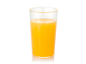 Glas Orangen-Jus gefüllt 10 x Ø 5,7cm