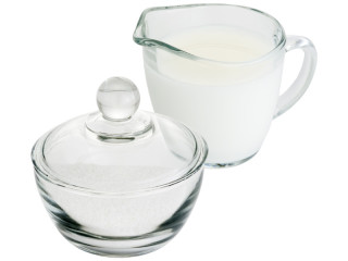 lot de sucre et crème remplit