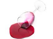 spilled red wine glass