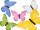 butterfly "PVC printed" various sizes/colors