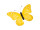 butterfly "PVC printed" yellow 20 x 15cm