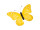 papillon "PVC imprimé" jaune 20 x 15cm