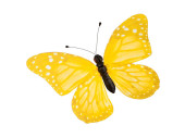 papillon "PVC imprimé" jaune 30 x 22cm