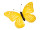 butterfly "PVC printed" yellow 50 x 35cm