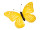papillon "PVC imprimé" jaune 50 x 35cm