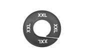 size indicator discs XXL total Ø 9cm, hole...