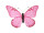 butterfly "PVC printed" pink 20 x 15cm