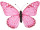 papillon "PVC imprimé" rose 80 x 60cm