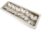 butterflies 6 pcs. with magnet/clip white 8 x 5,5cm