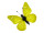 butterflies 6 pcs. with magnet/clip yellow 5 x 4cm