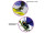 papillons 6 pcs. avec aimant/attache bleu 5 x 4cm