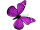 Schmetterlinge 6er Set mit Magnet/Klipp lila 8 x 5,5cm