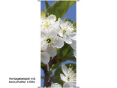 Textilbanner "Blüten weiss" 75 x 180cm