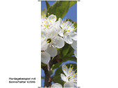 textile banner "cherry blossoms white" 75 x 180cm