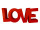 Schriftzug "Love" Styro rot 50 x 20cm