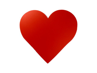 heart styrofoam 32 x 31 x 3cm red