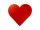 heart styrofoam 32 x 31 x 3cm red