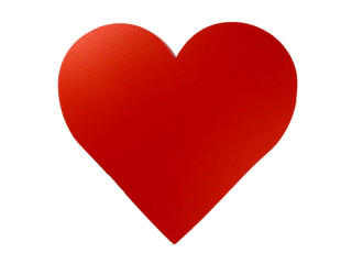 heart styrofoam 45 x 41 x 4cm red