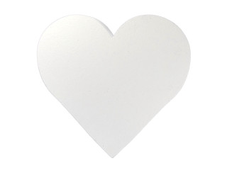 heart styrofoam 45 x 41 x 4cm white