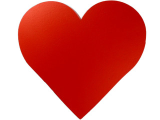 heart styrofoam 53 x 50 x 5cm red