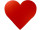 heart styrofoam 53 x 50 x 5cm red