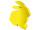 bunny styrofoam sitting 48 x H 50 x 10cm yellow