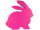bunny styrofoam sitting 48 x H 50 x 10cm pink