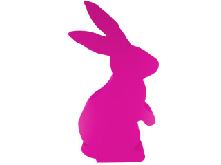 Hase Styro stehend 38 x H 80 x 10cm pink
